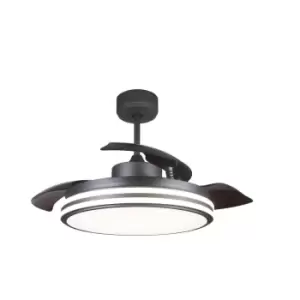 Louis DC LED Ceiling Fan 35W 3CCT Black Foldable blades