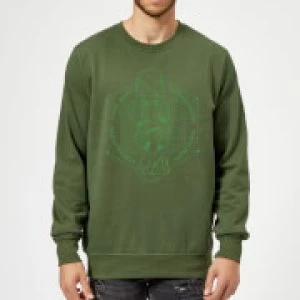 Harry Potter Morsmordre Dark Mark Sweatshirt - Forest Green - M