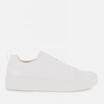 Vagabond Womens Zoe Leather Platform Trainers - White - UK 7 - White