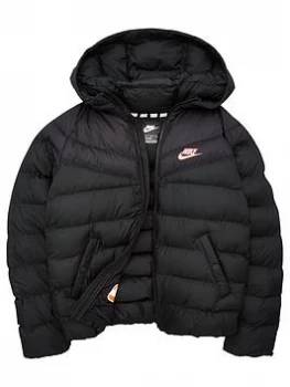 Boys, Nike Sportswear Kids Filled Jacket - Black/Pink, Size XS, 6-8 Years