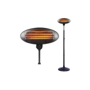 HEATSURE Outdoor Electric Patio Heater 2KW Black