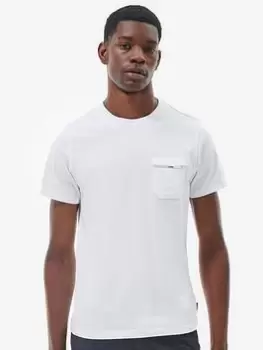 Barbour Woodchurch Pocket T-Shirt - White, Size L, Men