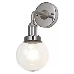 Luminosa Lighting - Wall Lamp 1 Light E27 IP65 Exterior Titanium Silver, Polished Chrome