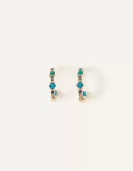 Accessorize Eclectic Gem Hoop Earrings