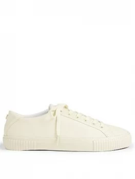 Ted Baker Kimiah Leather Colour Drench Vulcanised Trainer - Ecru, Size 36, Women