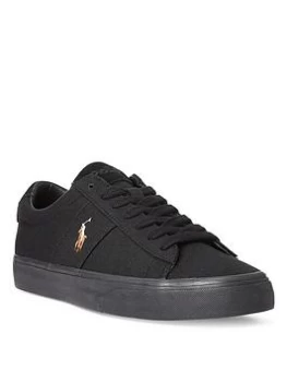 Polo Ralph Lauren Sayer Canvas Trainers - Black, Size 9, Men