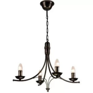 Luca Traditional Chandeliers Black, 4x E14