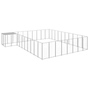 Vidaxl Dog Kennel Silver 25.41 M Steel