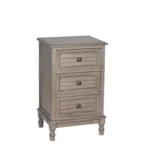 Toulouse 3-Drawer Natural Pine Drawer Unit Taupe