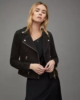 AllSaints Suede Dalby Biker Jacket