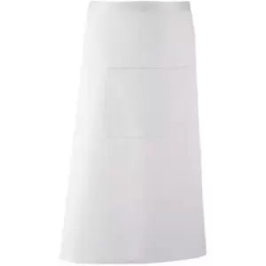 Premier Ladies/Womens Bar Apron / Workwear (One Size) (White) - White