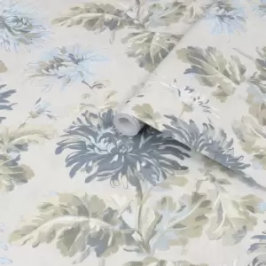 Laura Ashley Maryam Seaspray Floral Smooth Wallpaper