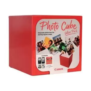 Canon Photo Cube PG-560CL-561 InkPP-201 5x5" Glossy II Photo Paper