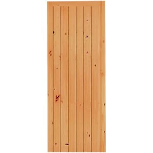 Wickes Keswick Internal Cottage Knotty Pine Ledged Braced 6 Panel Softwood Door 1981 x 838mm