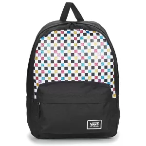 Vans Glitter Check Realm Backpack - Black, Print, Women