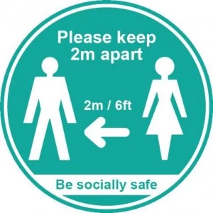 Please Keep 2m Apart Safety Sign 190mm