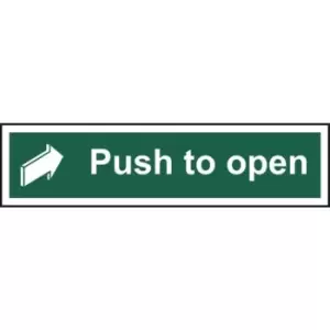 Push to open - Sign - PVC (300 x 75mm)