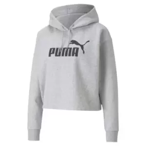 Puma Essential Crop Hoodie Womens - Grey