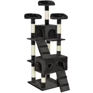 Tectake Cat Tree Scratching Post Mogli - Black