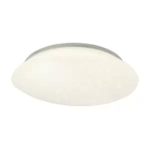 Flush Ceiling, 1 x 24W led, 4000K, 1614lm, IP44, White Acrylic - Luminosa Lighting