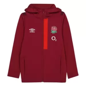 Umbro England Rugby Hooded Jacket 2023 2024 Juniors - Red