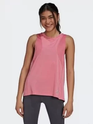 adidas Own The Run Tank Top, Pink, Size L, Women