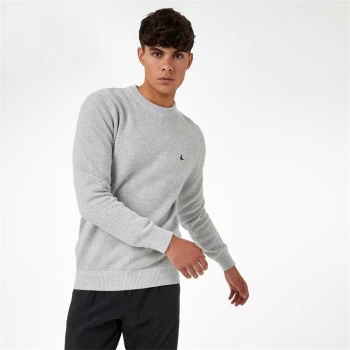 Jack Wills Stitch Crew Neck Jumper - Grey Marl