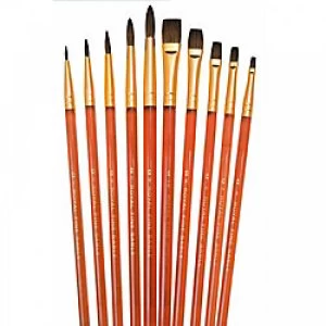 Royal & Langnickel Paint Brush Set Super Value Camel Hair Pack of 10