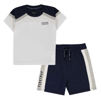 Firetrap Short Sleeve T-Shirt Set Infant Boys - Navy/White