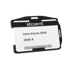 Open faced Double ID card holders Black [Pack 10]