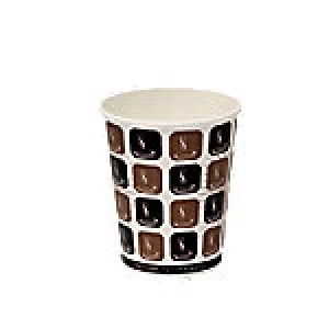 SEM Disposable Cups Paper 237ml Brown & White 50 Pieces