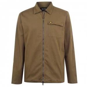 Lyle and Scott Lyle Twill Overshirt - Khaki Z801