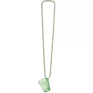 St Patricks Day Shot Glass Necklace Fancy Dress