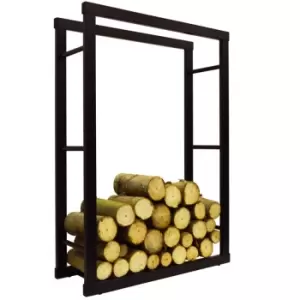 Techstyle Onida Metal 70Cm Wide Fireside Log Storage Rack Black