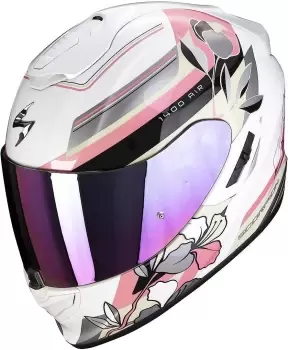 Scorpion EXO 1400 Air Gaia Helmet, white-pink, Size M for Women, white-pink, Size M for Women