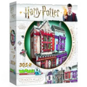 Harry Potter Diagon Alley Collection Quidditch Supplies and Slug & Jiggers 3D Puzzle (305 Pieces)