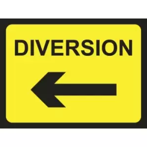 600 X 450MM Temporary Sign & Frame - Diversion (Arrow Left)