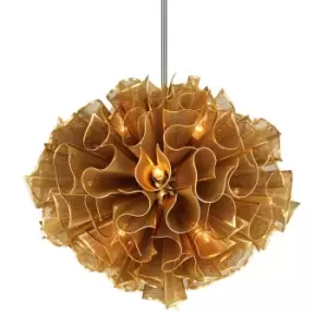 Pulse 12 Light Pendant Gold Leaf