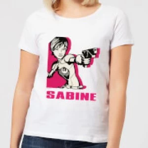 Star Wars Rebels Sabine Womens T-Shirt - White - L