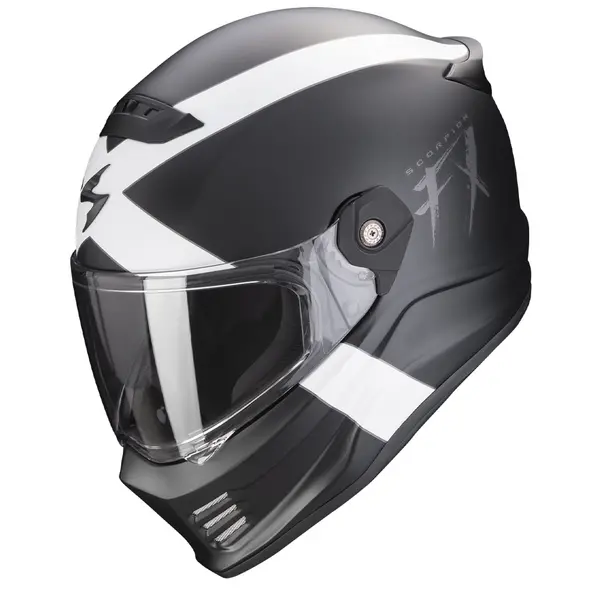 Scorpion Covert FX Gallus Matt Black-White Full Face Helmet XS