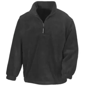 Result Unlined Active 1/4 Zip Anti-Pilling Fleece Top (M) (Black)