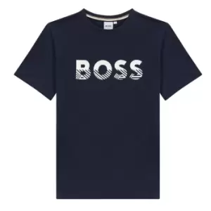 Boss Bold Logo T-Shirt Junior Boys - Blue