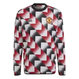 adidas Manchester United Warm Up Top 2022 2023 Adults - White