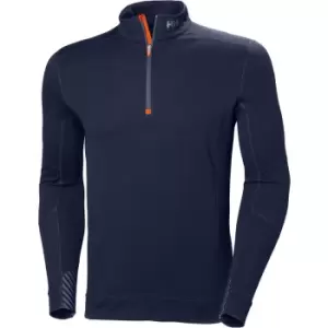 Helly Hansen Mens Lifa Merino Half Zip Mid-Layer in Navy, Size Small