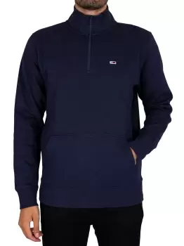 Regular Fleece Mock Neck Sweatshirt