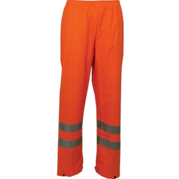 Hi-vis Breathable Orange Trousers (XL) - Tuffsafe