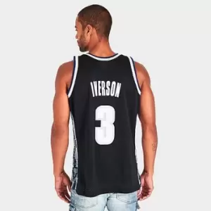 Mitchell And Ness Ncaa Swingman Jersey Georgetown University Allen Iverson, Black, Male, Basketball Jerseys, SMJY4212-GTW95AIVBLCK