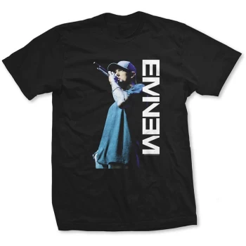 Eminem - Mic. Pose Womens X-Large T-Shirt - Black