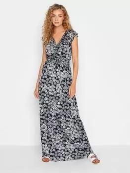 Long Tall Sally Navy Ditsy V Neck Maxi Dress, Navy, Size 22, Women