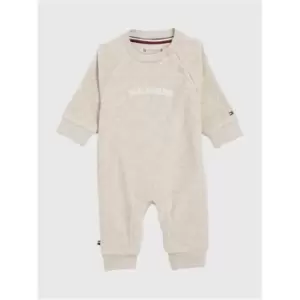 Tommy Hilfiger Baby Curved Monotype Coverall - Beige